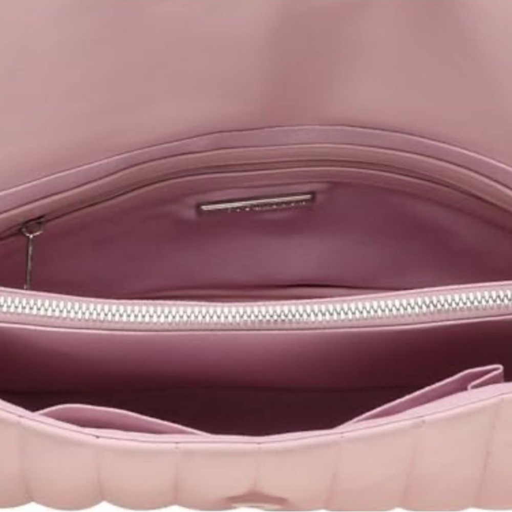 Steve Madden Bpeachy Quilted Triple Compartment Crossbody Pink bag - Picture 4 of 5